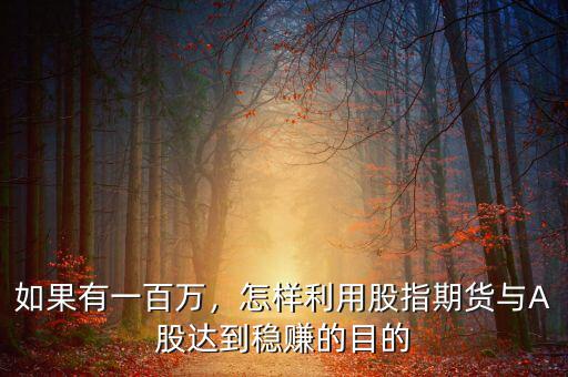 如果有一百萬，怎樣利用股指期貨與A股達(dá)到穩(wěn)賺的目的