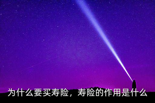 為什么要買(mǎi)壽險(xiǎn)，壽險(xiǎn)的作用是什么