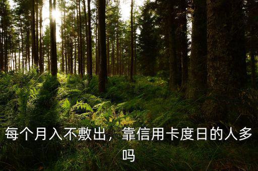 每個月入不敷出，靠信用卡度日的人多嗎