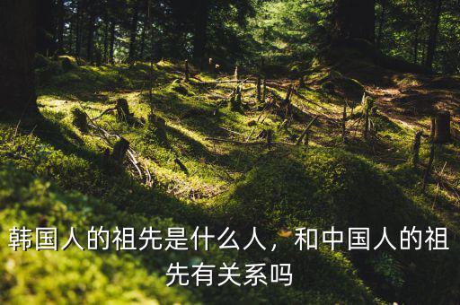 韓國(guó)人的祖先是什么人，和中國(guó)人的祖先有關(guān)系嗎