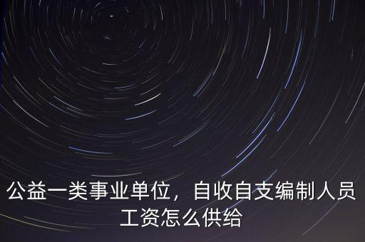 公益一類事業(yè)單位，自收自支編制人員工資怎么供給