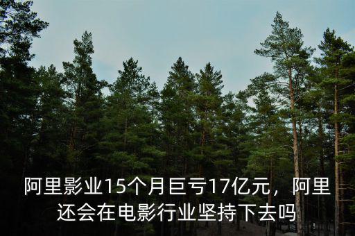 阿里影業(yè)15個月巨虧17億元，阿里還會在電影行業(yè)堅持下去嗎