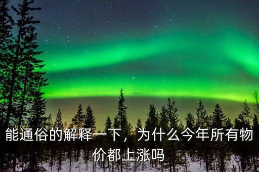 能通俗的解釋一下，為什么今年所有物價都上漲嗎