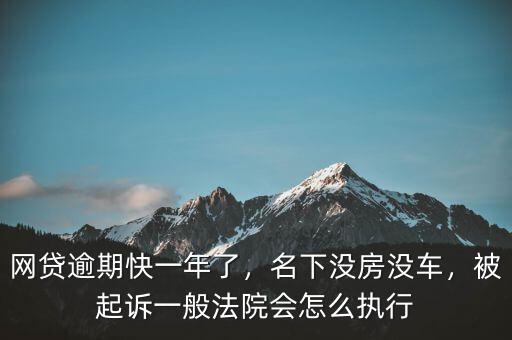 網(wǎng)貸逾期快一年了，名下沒房沒車，被起訴一般法院會怎么執(zhí)行