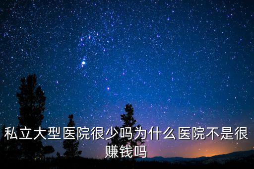 私立大型醫(yī)院很少嗎為什么醫(yī)院不是很賺錢(qián)嗎