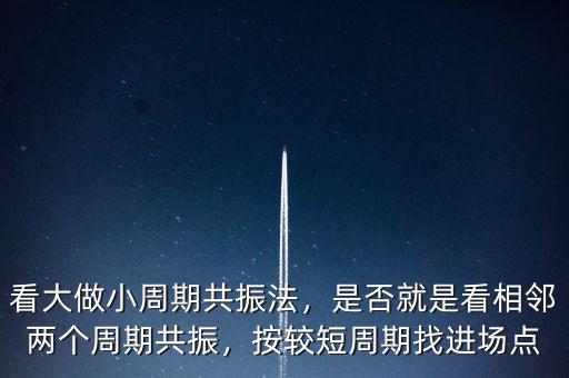 看大做小周期共振法，是否就是看相鄰兩個(gè)周期共振，按較短周期找進(jìn)場點(diǎn)
