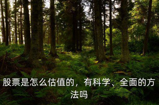 股票是怎么估值的，有科學、全面的方法嗎