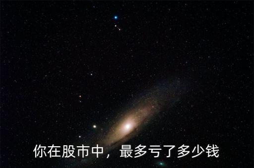 你在股市中，最多虧了多少錢
