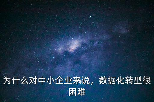 為什么對(duì)中小企業(yè)來說，數(shù)據(jù)化轉(zhuǎn)型很困難