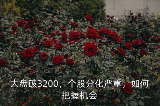 大盤破3200，個股分化嚴(yán)重，如何把握機(jī)會