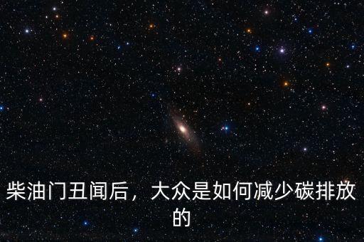 柴油門丑聞后，大眾是如何減少碳排放的