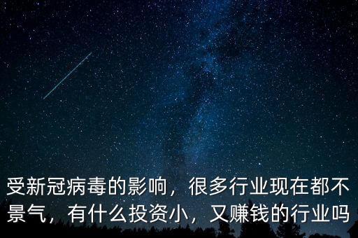 受新冠病毒的影響，很多行業(yè)現在都不景氣，有什么投資小，又賺錢的行業(yè)嗎