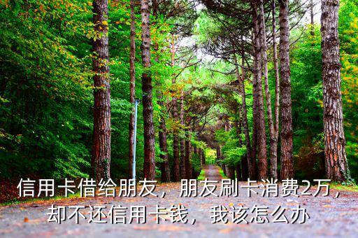 信用卡借給朋友，朋友刷卡消費(fèi)2萬，卻不還信用卡錢，我該怎么辦
