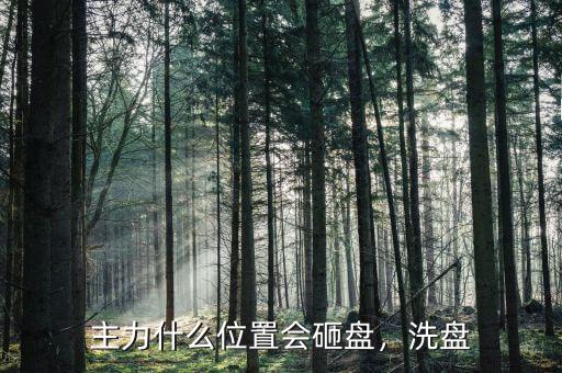 主力什么位置會(huì)砸盤，洗盤