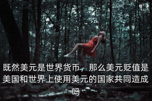 既然美元是世界貨幣，那么美元貶值是美國(guó)和世界上使用美元的國(guó)家共同造成嗎