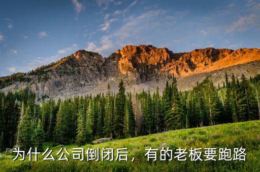 為什么公司倒閉后，有的老板要跑路