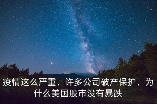 疫情這么嚴(yán)重，許多公司破產(chǎn)保護(hù)，為什么美國(guó)股市沒有暴跌