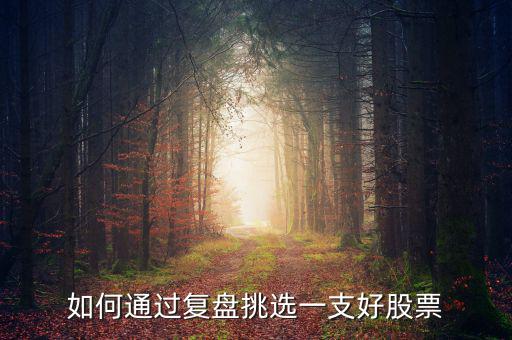 如何通過(guò)復(fù)盤(pán)挑選一支好股票