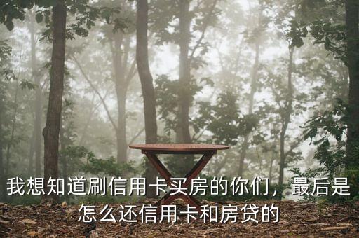 我想知道刷信用卡買(mǎi)房的你們，最后是怎么還信用卡和房貸的