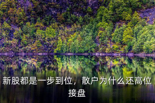 新股都是一步到位，散戶為什么還高位接盤