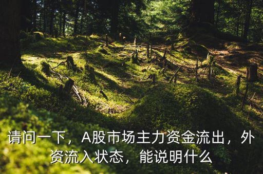 請(qǐng)問一下，A股市場(chǎng)主力資金流出，外資流入狀態(tài)，能說明什么