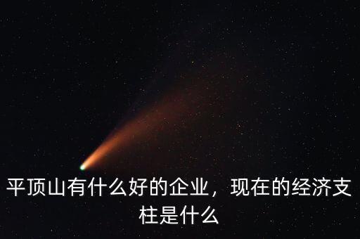 平頂山有什么好的企業(yè)，現(xiàn)在的經(jīng)濟(jì)支柱是什么