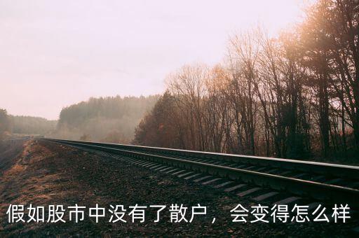 假如股市中沒有了散戶，會變得怎么樣