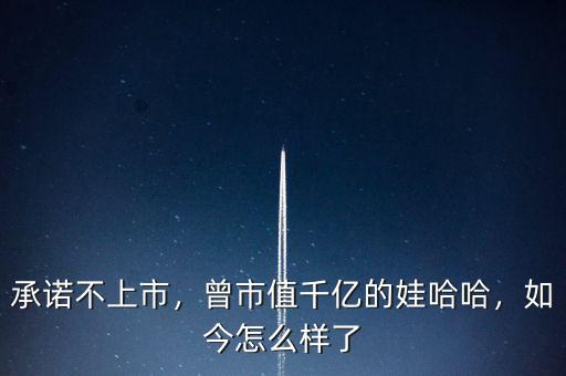 承諾不上市，曾市值千億的娃哈哈，如今怎么樣了