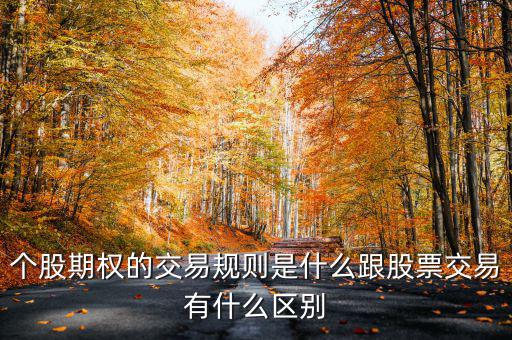 個股期權的交易規(guī)則是什么跟股票交易有什么區(qū)別