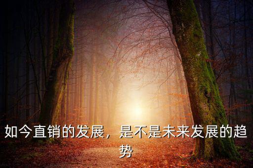 如今直銷的發(fā)展，是不是未來發(fā)展的趨勢(shì)