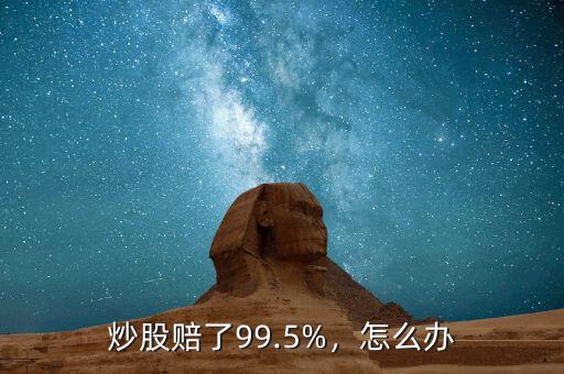 炒股賠了99.5%，怎么辦