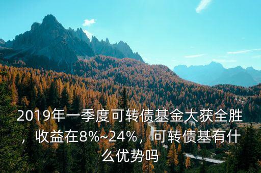 2019年一季度可轉(zhuǎn)債基金大獲全勝，收益在8%~24%，可轉(zhuǎn)債基有什么優(yōu)勢嗎