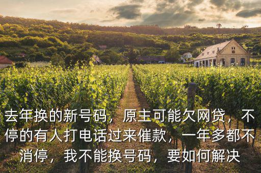 去年換的新號(hào)碼，原主可能欠網(wǎng)貸，不停的有人打電話過(guò)來(lái)催款，一年多都不消停，我不能換號(hào)碼，要如何解決