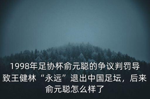 1998年足協(xié)杯俞元聰?shù)臓幾h判罰導(dǎo)致王健林“永遠”退出中國足壇，后來俞元聰怎么樣了