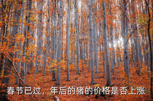 春節(jié)已過，年后的豬的價(jià)格是否上漲