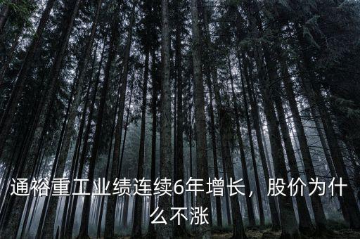 通裕重工業(yè)績連續(xù)6年增長，股價為什么不漲