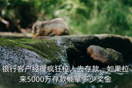 銀行客戶經(jīng)理瘋狂拉人去存款，如果拉來5000萬存款能拿多少獎金