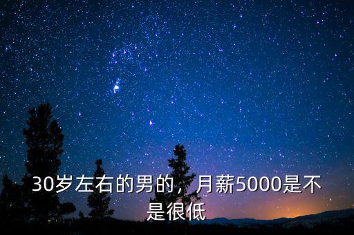 30歲左右的男的，月薪5000是不是很低