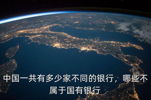 中國一共有多少家不同的銀行，哪些不屬于國有銀行
