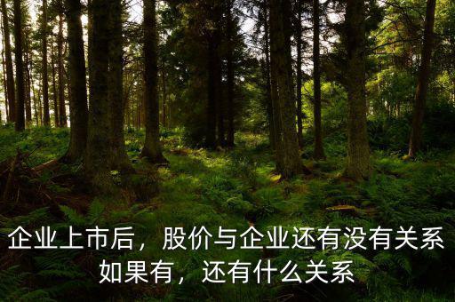企業(yè)上市后，股價與企業(yè)還有沒有關(guān)系如果有，還有什么關(guān)系
