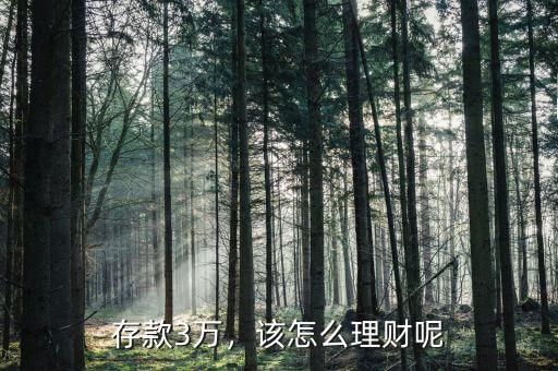 存款3萬(wàn)，該怎么理財(cái)呢