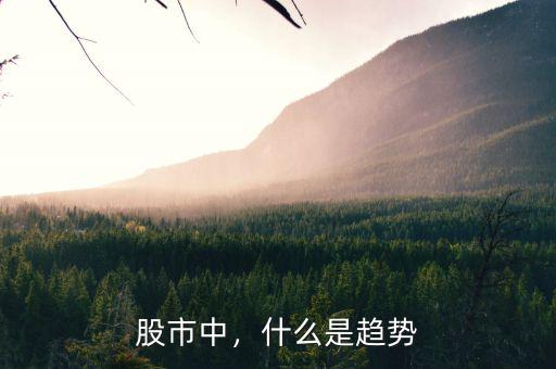 股市中，什么是趨勢
