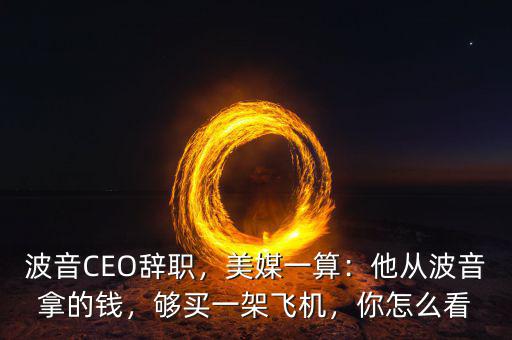 波音CEO辭職，美媒一算：他從波音拿的錢，夠買一架飛機(jī)，你怎么看