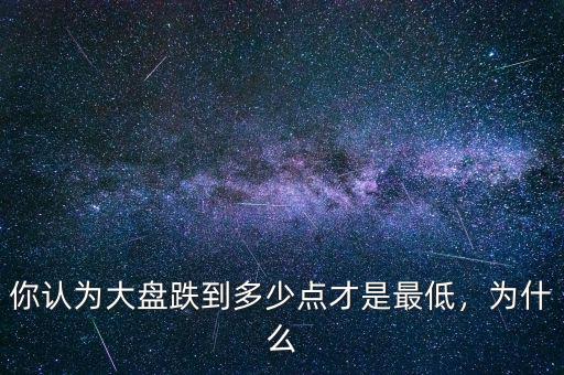 你認(rèn)為大盤跌到多少點才是最低，為什么