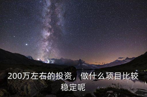 200萬左右的投資，做什么項目比較穩(wěn)定呢