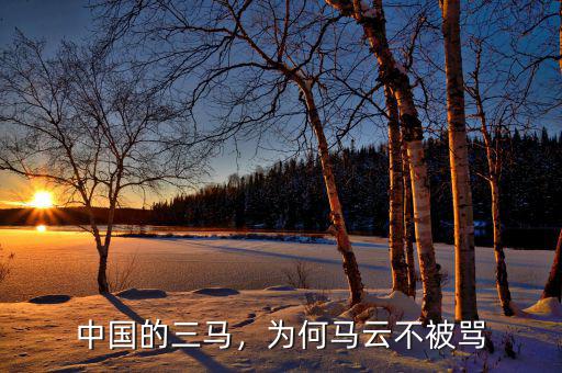 中國的三馬，為何馬云不被罵