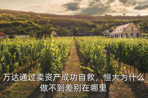 萬達(dá)通過賣資產(chǎn)成功自救，恒大為什么做不到差別在哪里
