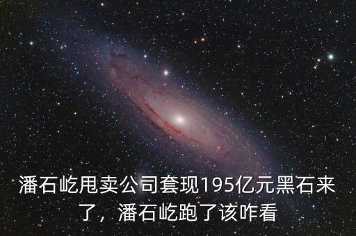 潘石屹甩賣(mài)公司套現(xiàn)195億元黑石來(lái)了，潘石屹跑了該咋看