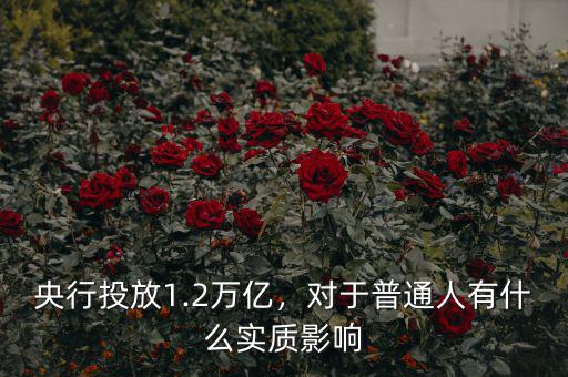 央行投放1.2萬億，對(duì)于普通人有什么實(shí)質(zhì)影響