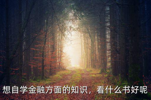 想自學(xué)金融方面的知識，看什么書好呢